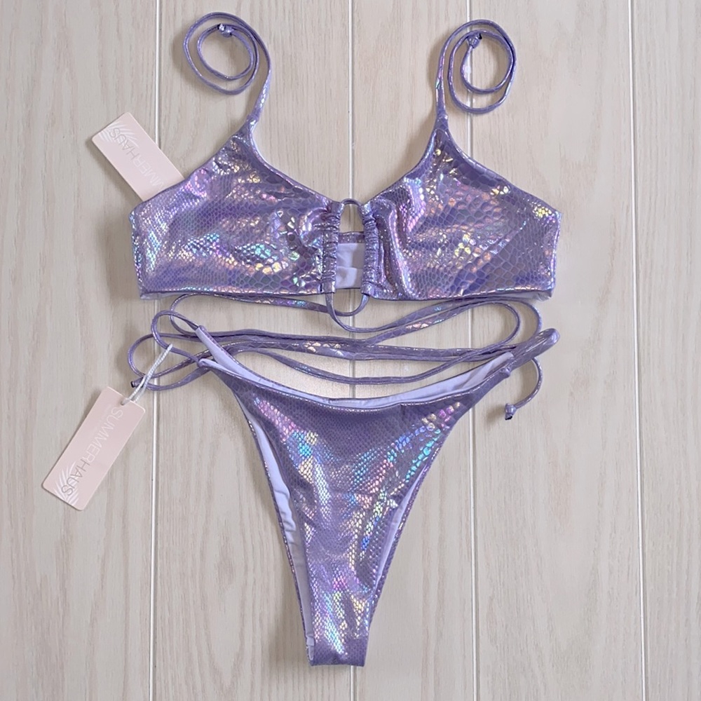 Beach Bunny Iridescent Purple Bikini